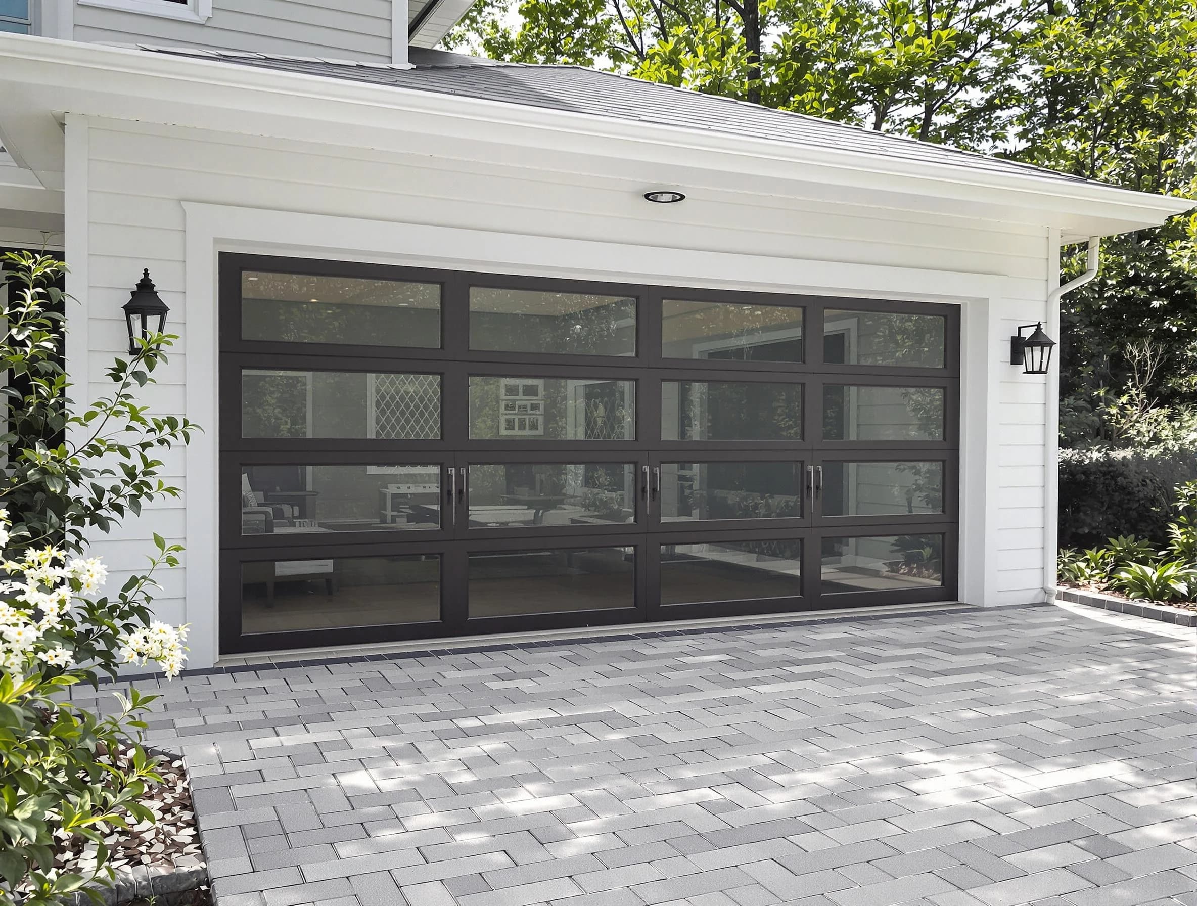 Candler-McAfee Garage Door Repair design specialist presenting custom garage door options to Candler-McAfee homeowner
