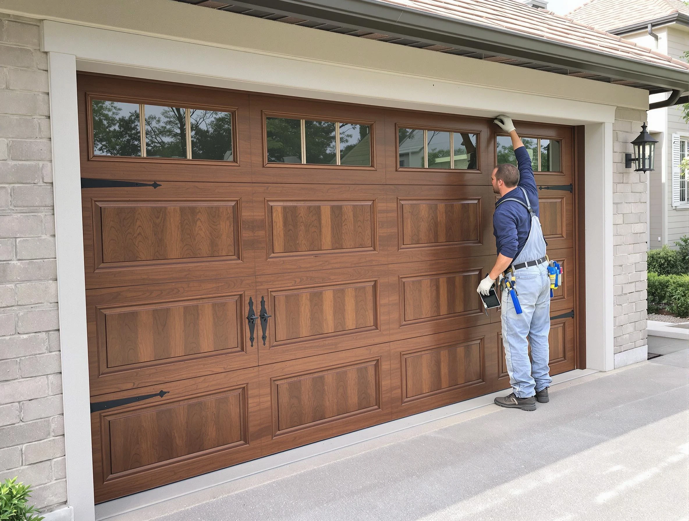 Custom garage door showcase by Candler-McAfee Garage Door Repair in Candler-McAfee